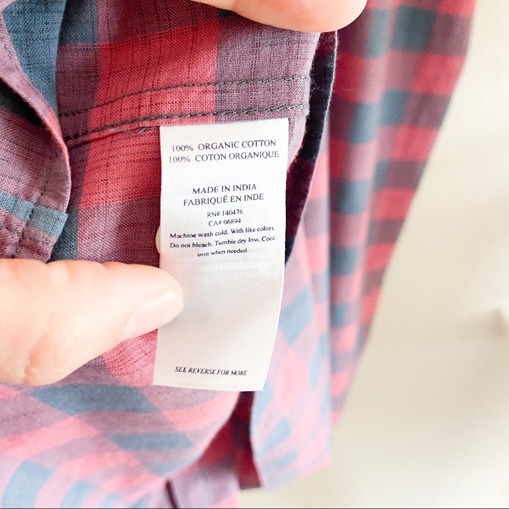 Faherty | Checkered Organic Cotton Short Sleeve - Picture 7 of 7